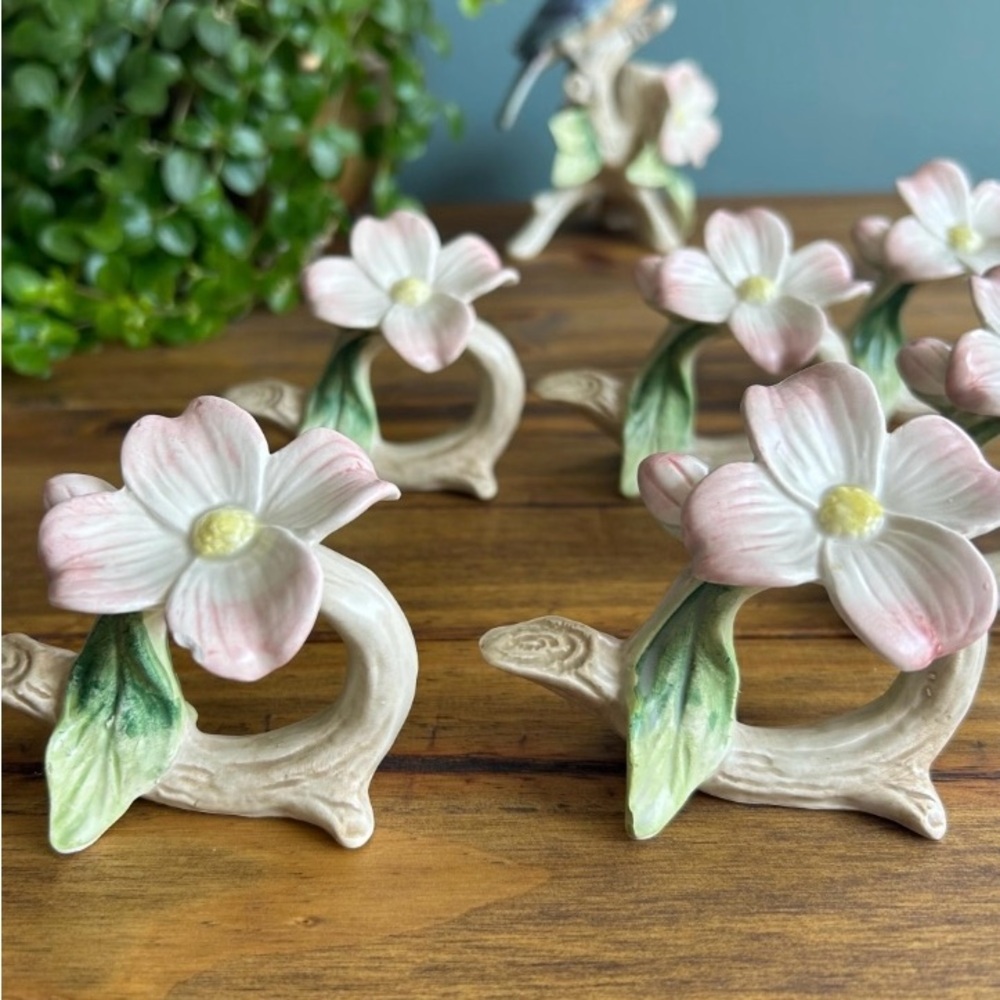 Vintage Fitz & Floyd Floral Napkin Rings
